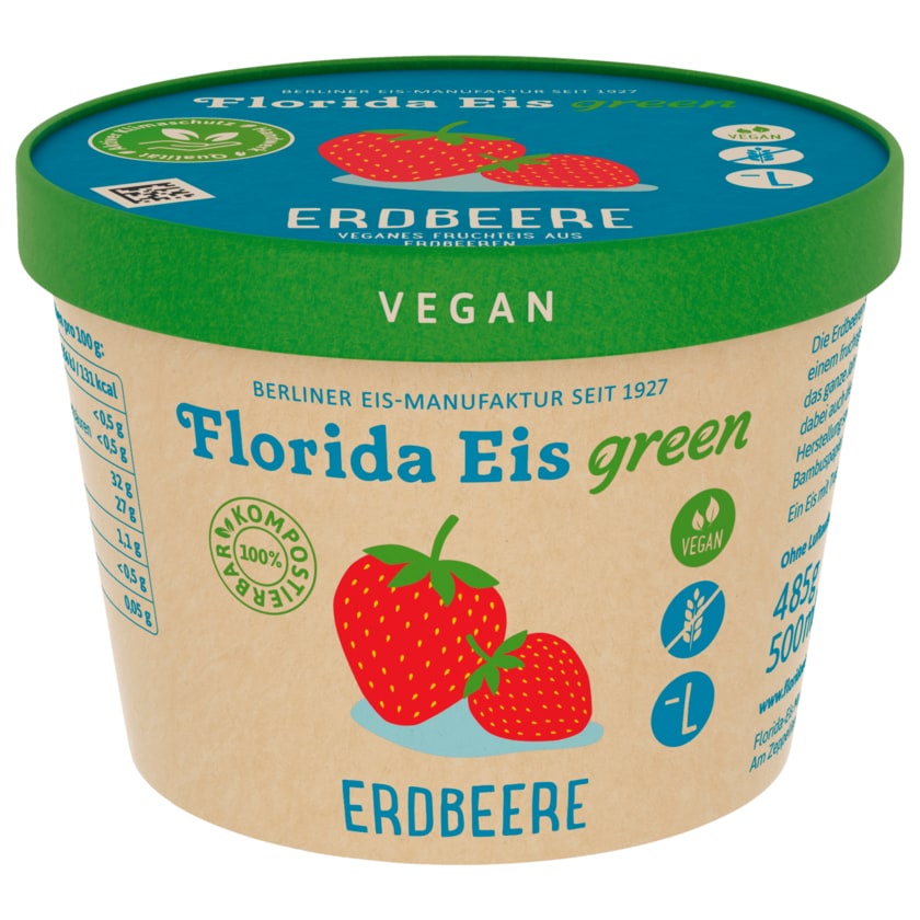 Florida Eis green Erdbeere 500ml